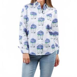 NEW DIZZY-LIZZIE women's rome shirt in perfume and hydrangeas